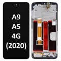 OPPO A9 / A5 4G (2020) LCD OLED touch screen (Original Service Pack) with frame [Black] 4902948/4902859